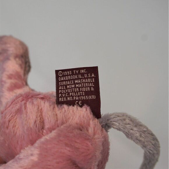 Ty Beanie Babies Cromwell Pink Mouse Retired Plush Toy 1993 Attic Treasures - Picture 9 of 9